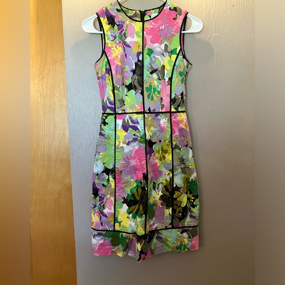 Calvin Klein Sleeveless Floral Dress Sz 2